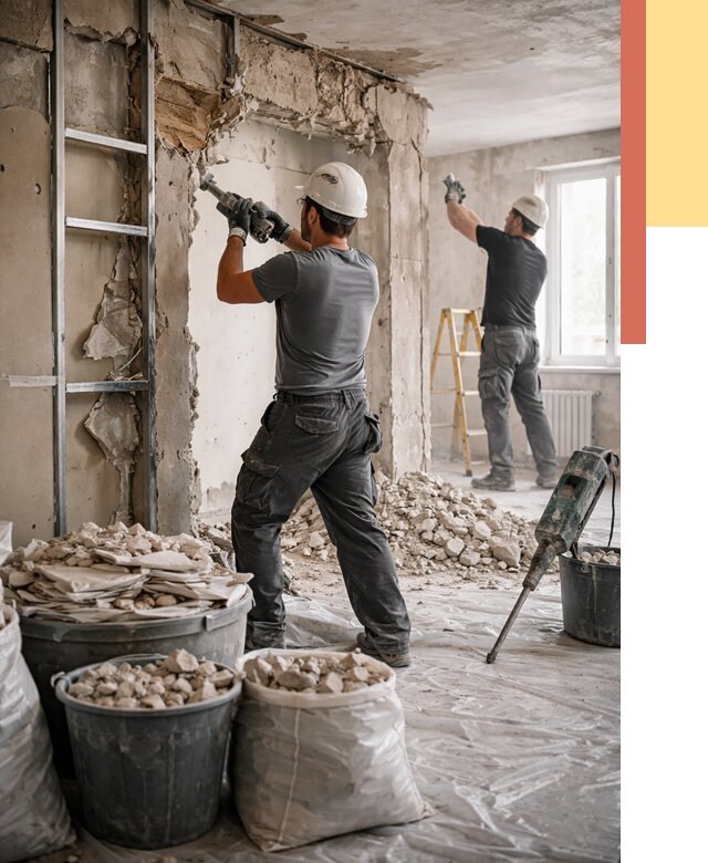 Демонтажные работы в Подольске от 2813 руб. — услуги и цена под ключ | ОТДЕЛОЧНИК-Пдл