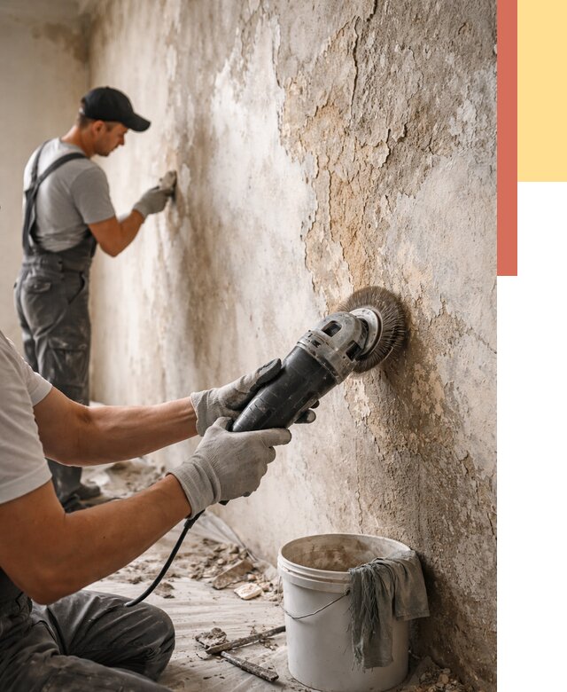 Снятие и удаление краски со стен в Подольске от 2188 руб. — ОТДЕЛОЧНИК-Пдл