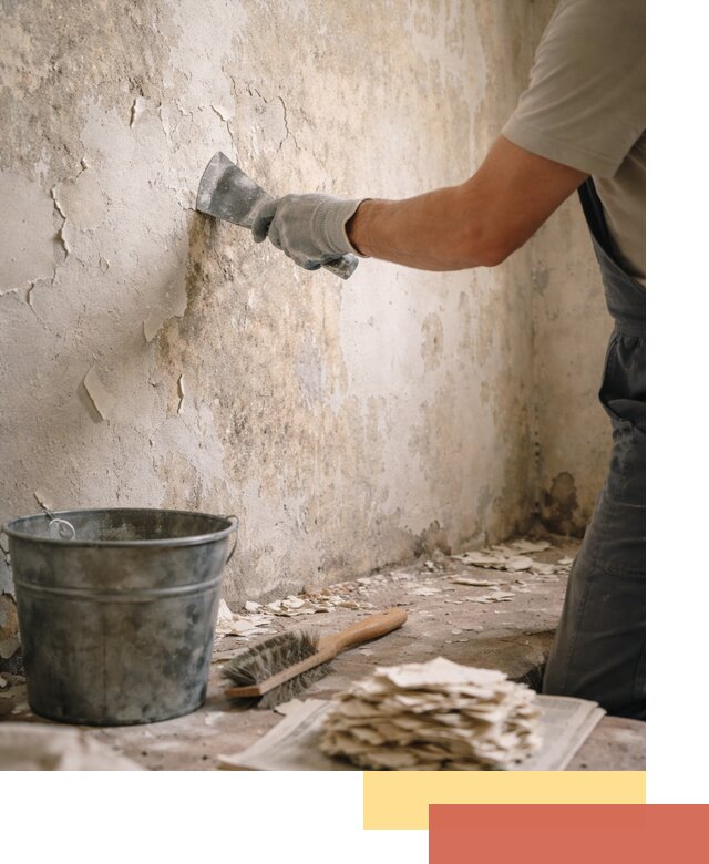 Удаление старой краски со стен в Подольске качественно и быстро