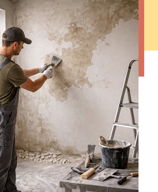 Снятие старой шпаклевки в Подольске от 1927 руб. — быстро и недорого | ОТДЕЛОЧНИК-Пдл