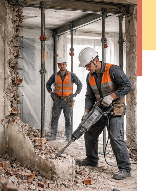 Снос несущих стен в Подольске от 10678 руб. — демонтаж несущей стены под ключ | ОТДЕЛОЧНИК-Пдл