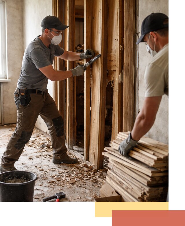 Демонтаж деревянных перегородок в Подольске быстро и аккуратно