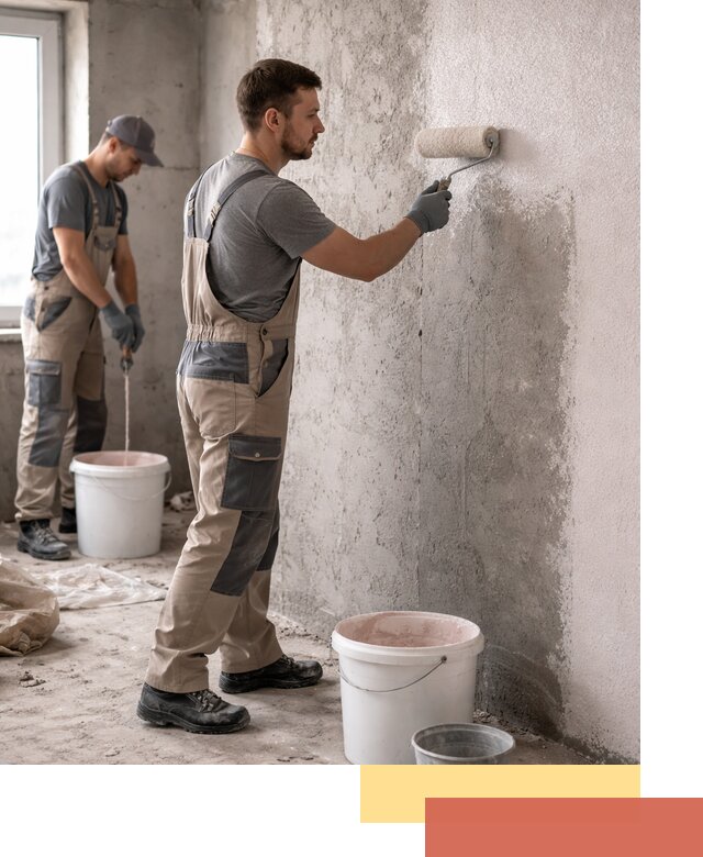 Нанесение бетоноконтакта на стены в Подольске для последующей отделки