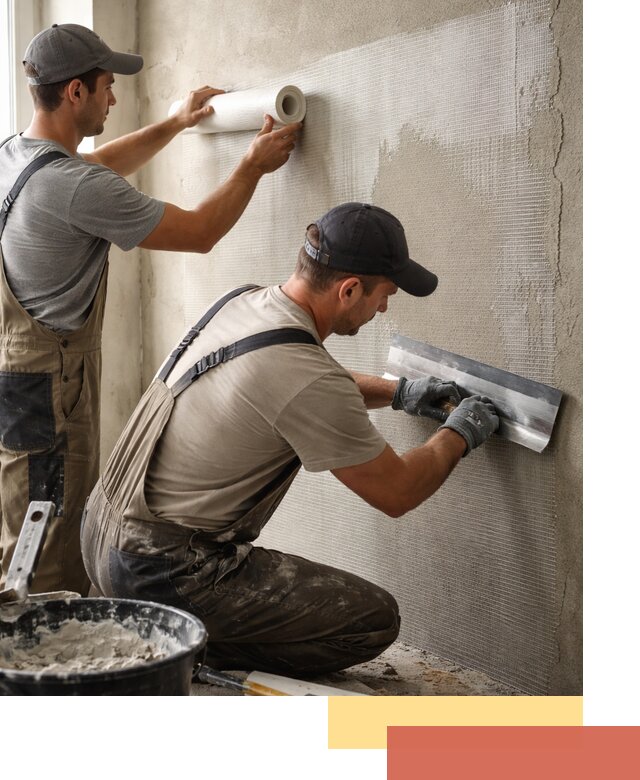 Армирование стен стеклосеткой в Подольске для прочной отделки