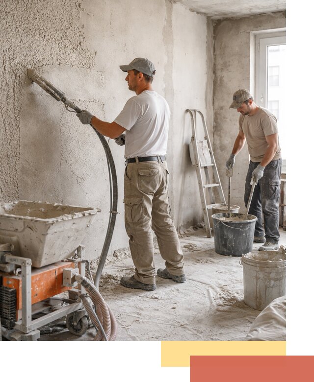 Машинная штукатурка стен в Подольске — быстро и качественно