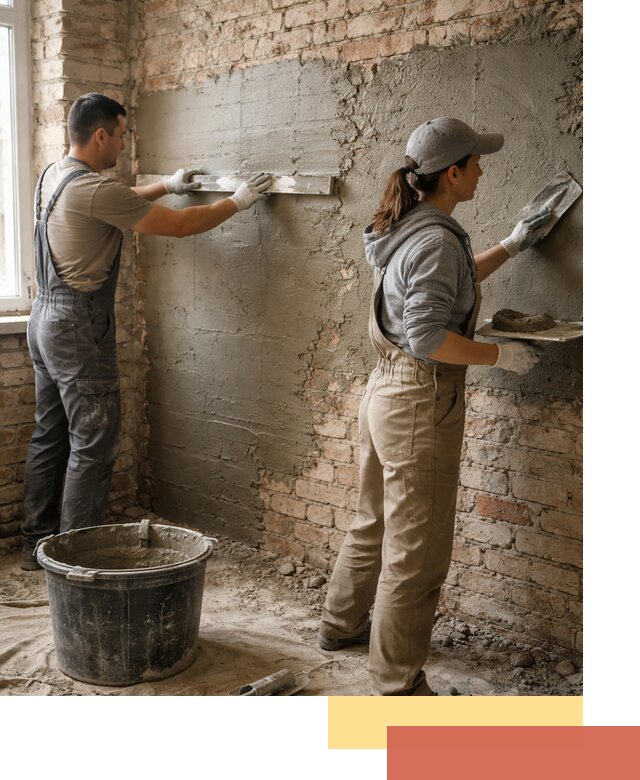 Штукатурка кирпичных стен в Подольске — качественно и надежно