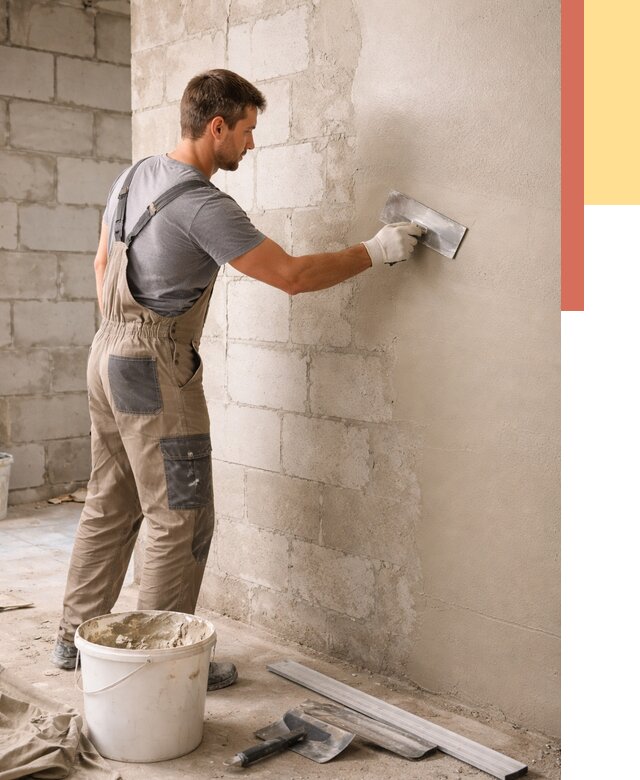 Штукатурка стен из газобетона в Подольске от 2188 руб./м2 — быстро и недорого | ОТДЕЛОЧНИК-Пдл