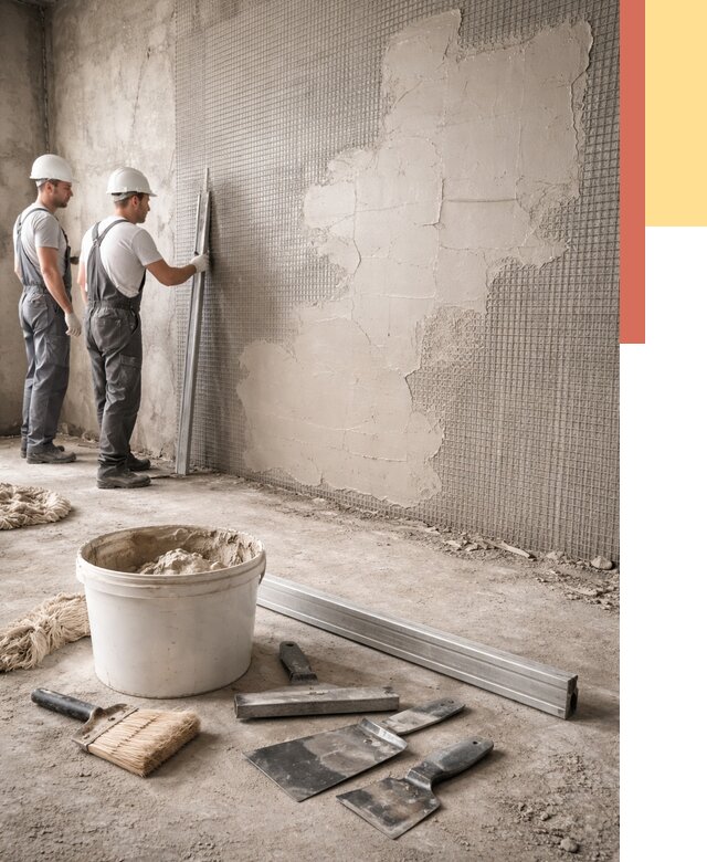 Штукатурка стен по сетке в Подольске от 5730 руб./м2 — быстро и недорого | ОТДЕЛОЧНИК-Пдл