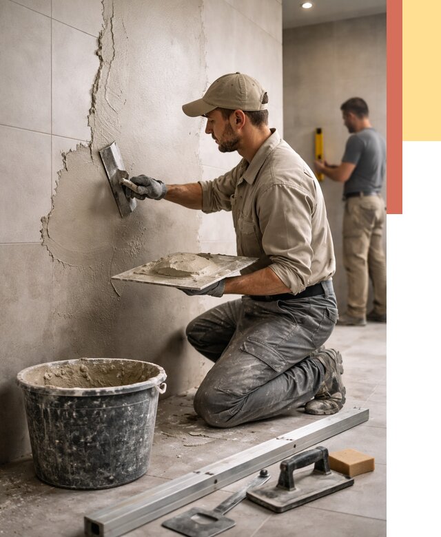 Штукатурка стен в ванной в Подольске от 4688 руб./м² — выравнивание под ключ | ОТДЕЛОЧНИК-Пдл