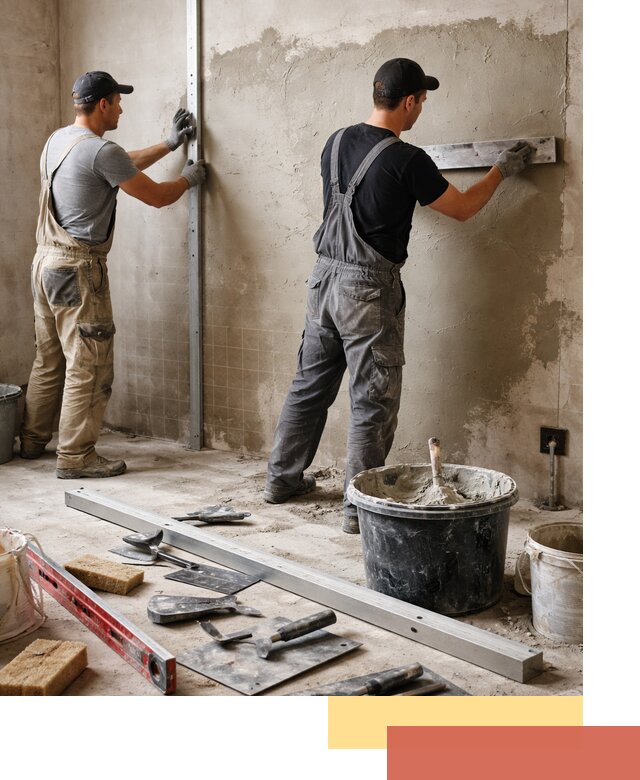 Профессиональная штукатурка стен под плитку в Подольске