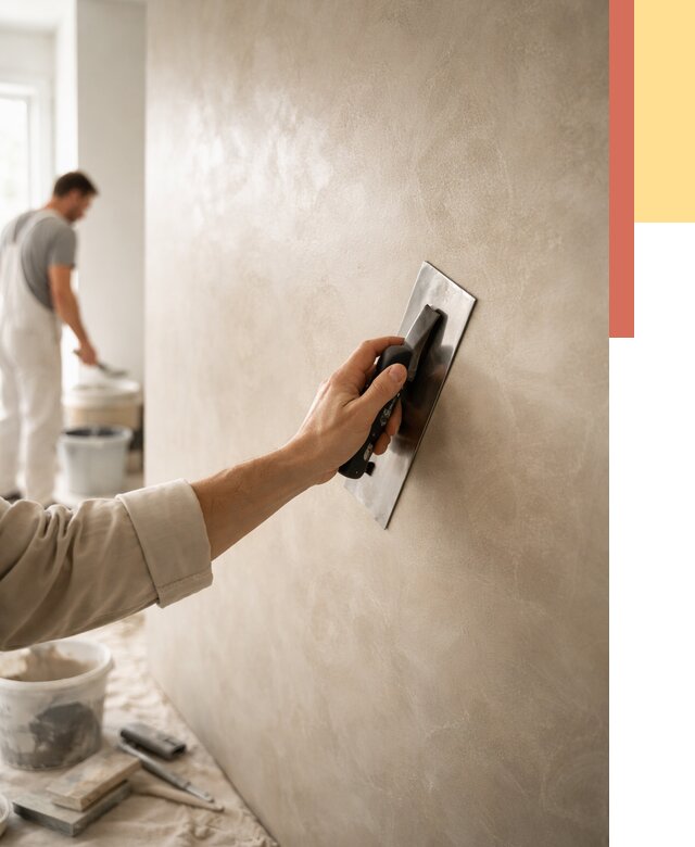 Венецианская штукатурка в Подольске от 3646 руб/м² — нанесение стен под ключ | ОТДЕЛОЧНИК-Пдл