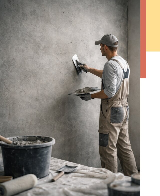 Декоративная штукатурка под бетон в Подольске от 2605 руб./м² — нанесение под ключ | ОТДЕЛОЧНИК-Пдл