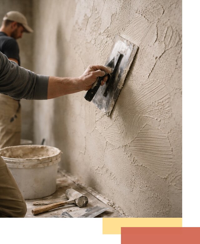 Фактурная штукатурка стен в Подольске — монтаж, отделка, реставрация