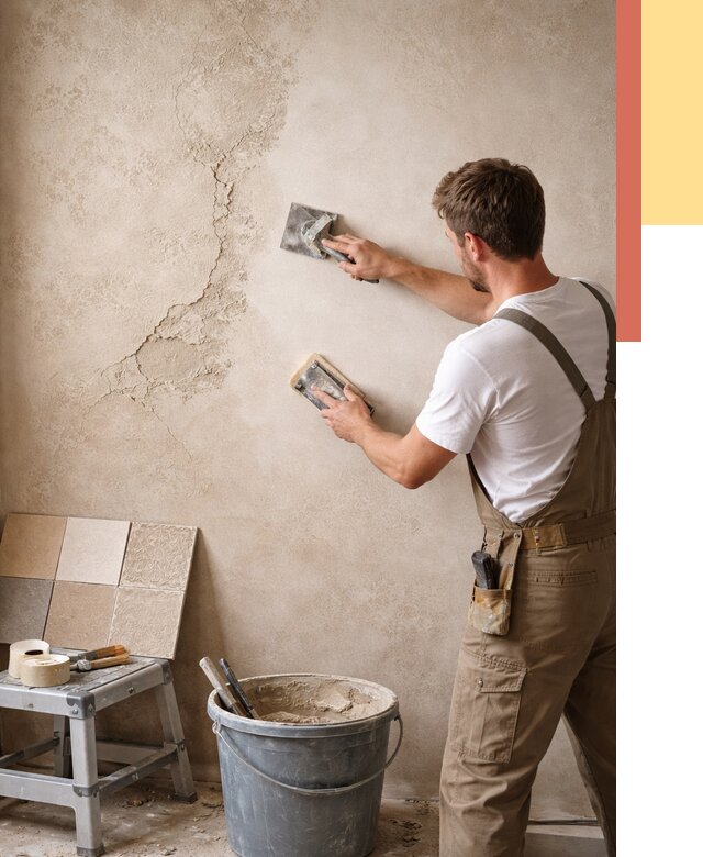 Ремонт декоративной штукатурки в Подольске от 4688 руб. под ключ | ОТДЕЛОЧНИК-Пдл