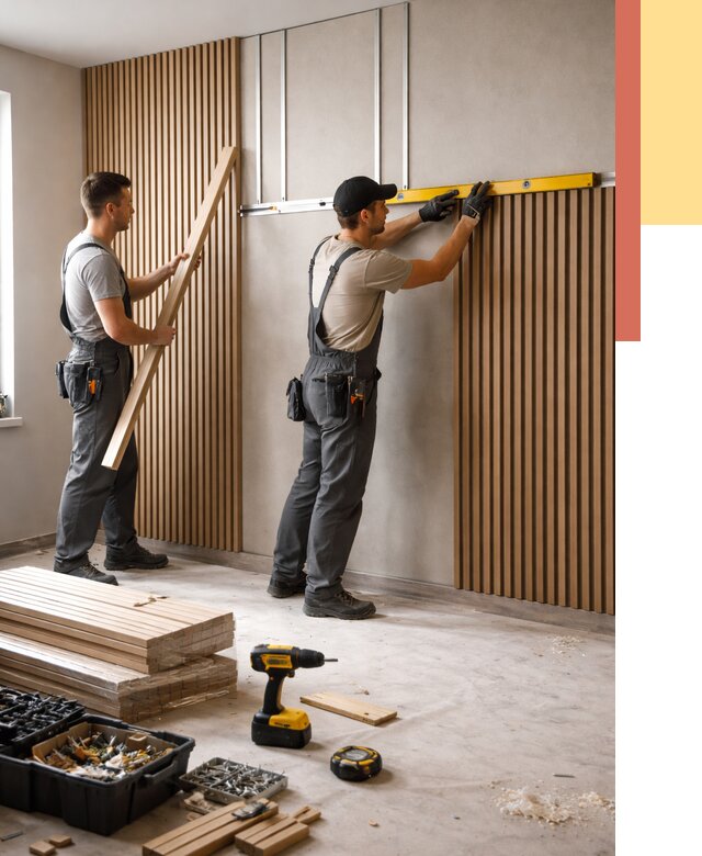 Монтаж реечных панелей на стены в Подольске от 1250 руб. — быстро и недорого | ОТДЕЛОЧНИК-Пдл