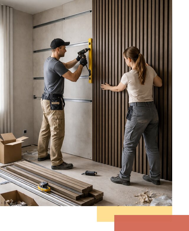 Монтаж реечных панелей на стены в Подольске