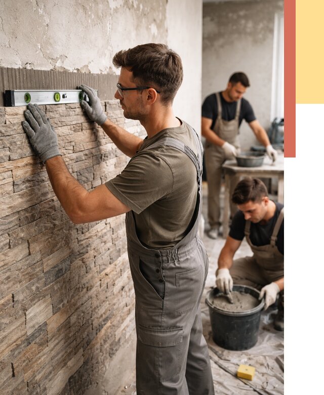 Монтаж искусственного камня в Подольске от 4688 руб. под ключ | ОТДЕЛОЧНИК-Пдл