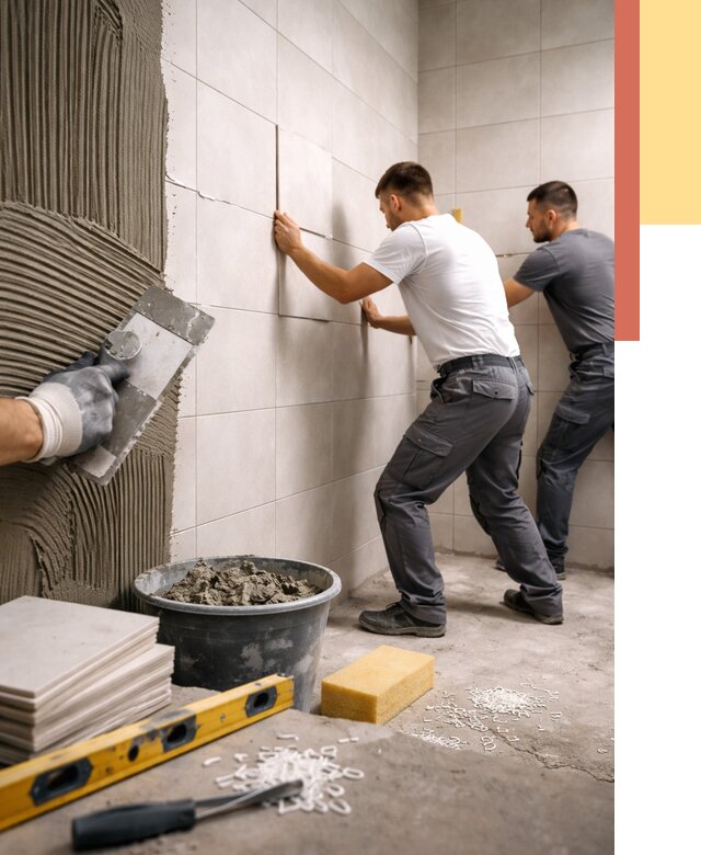 Укладка плитки на стены в Подольске от 886 руб. — качественно и недорого | ОТДЕЛОЧНИК-Пдл