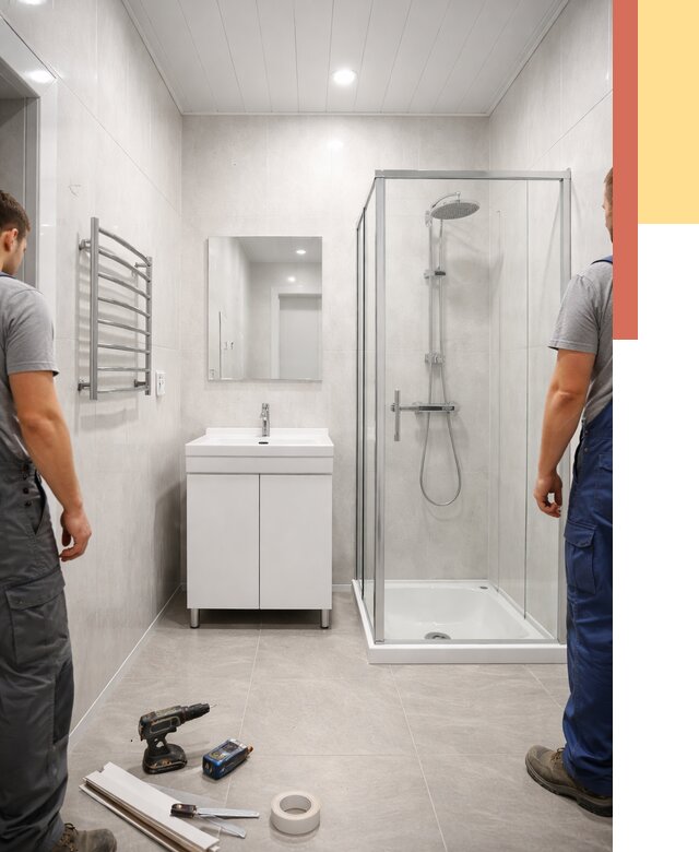 Отделка ванной комнаты панелями ПВХ в Подольске от 4688 руб. за м2 | ОТДЕЛОЧНИК-Пдл