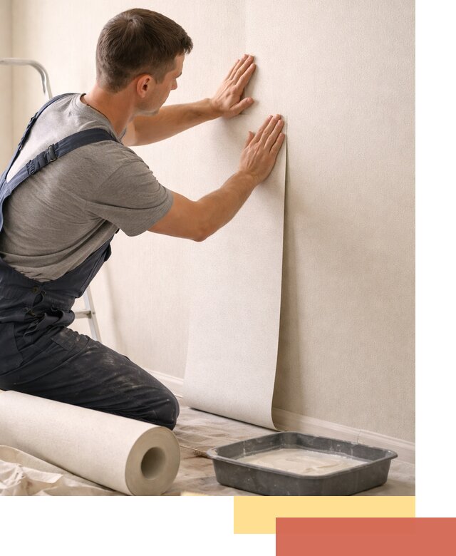 Поклейка флизелиновых обоев в Подольске качественно и быстро