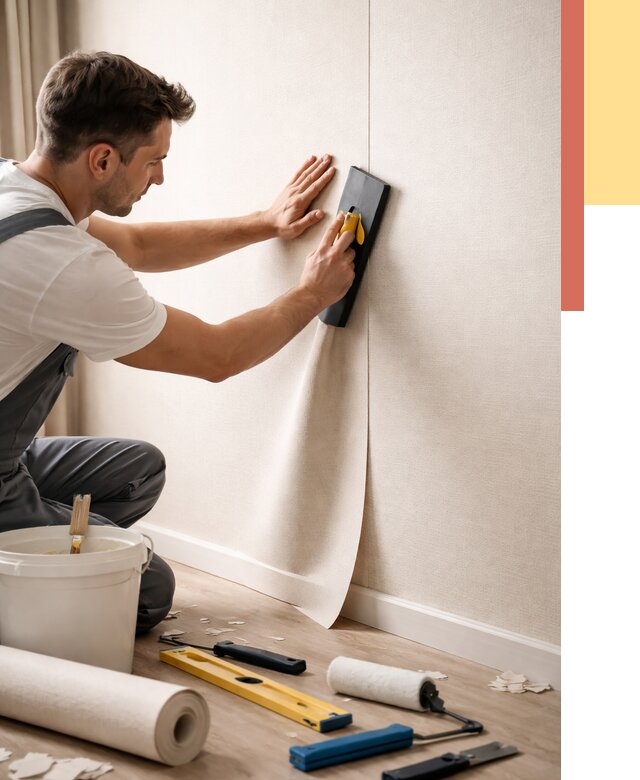 Поклейка виниловых обоев в Подольске от 4688 руб. | Быстро и недорого — ОТДЕЛОЧНИК-Пдл