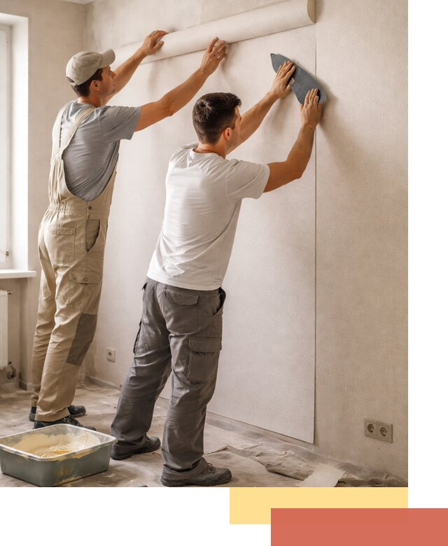 Поклейка виниловых обоев в Подольске профессионально и качественно