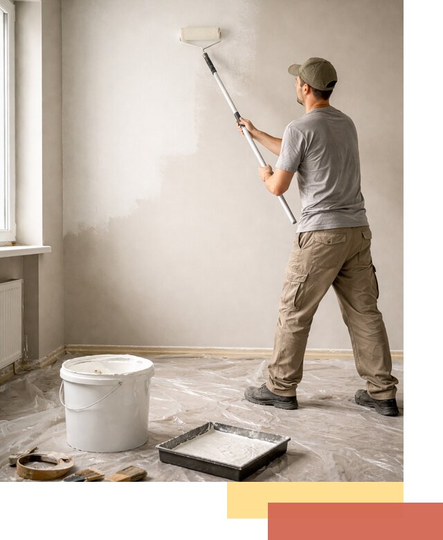 Покраска стен латексной краской в Подольске качественно и быстро