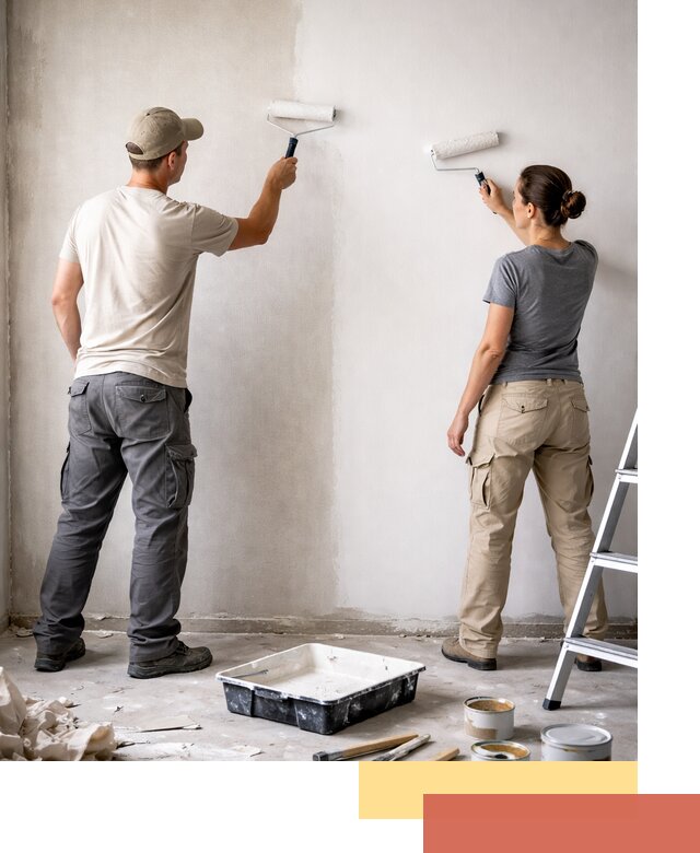 Окраска стен по стеклохолсту в Подольске качественно и долговечно