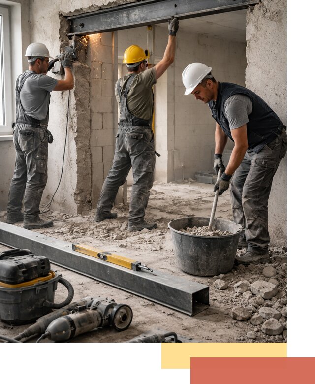 Создание проемов в стенах и несущих конструкциях в Подольске