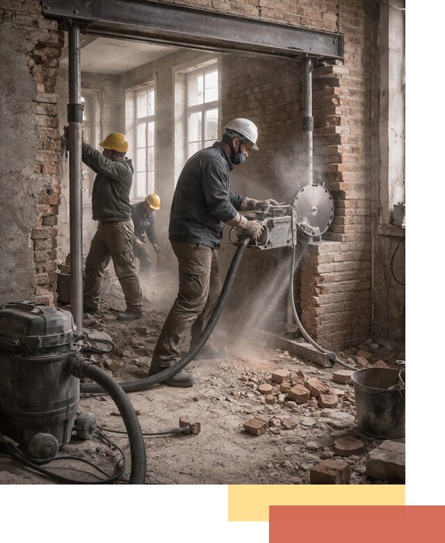 Прорезка проема в стене под дверной или оконный проем в Подольске