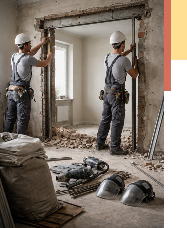 Расширение дверного проема в Подольске от 13023 руб. под ключ | ОТДЕЛОЧНИК-Пдл