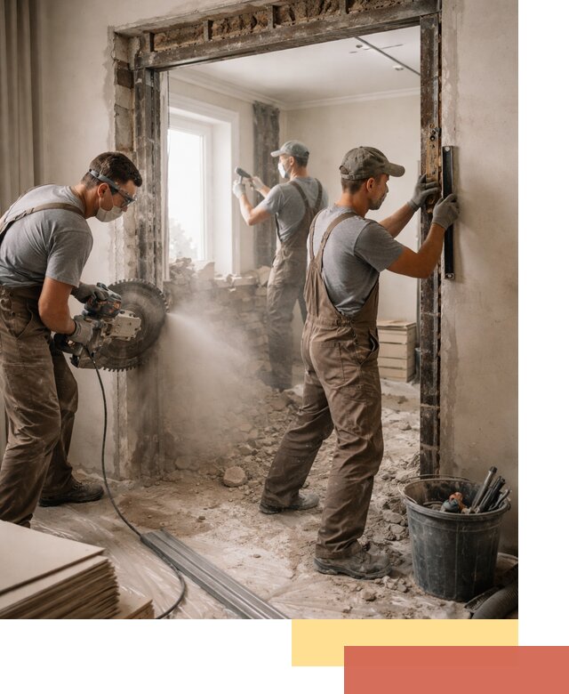 Расширение дверного проема под установку новой двери в Подольске