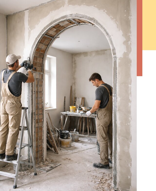 Устройство арочного проема в Подольске от 9897 руб. под ключ — быстро и недорого | ОТДЕЛОЧНИК-Пдл