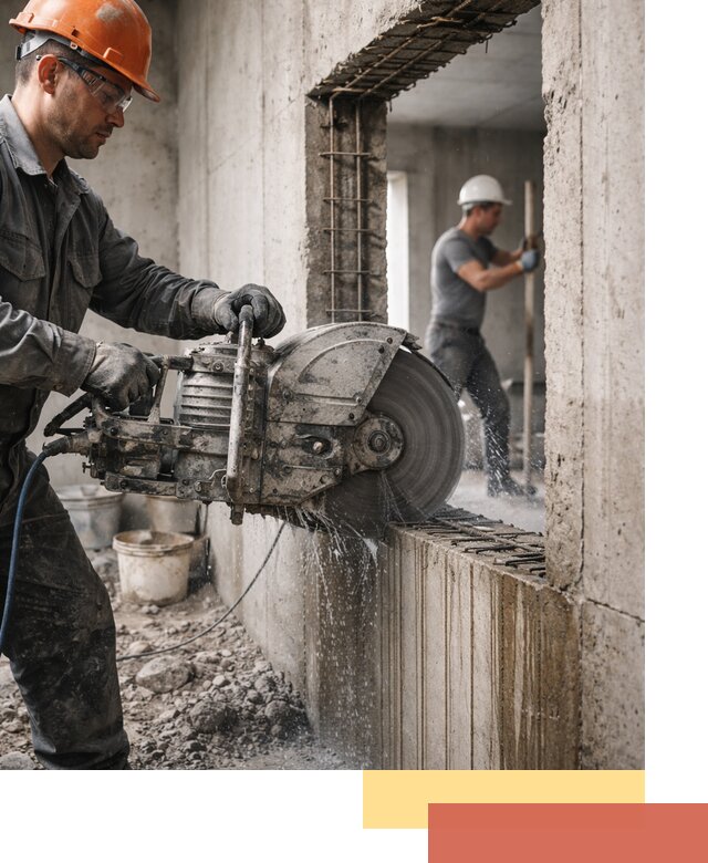 Алмазная резка проемов в Подольске быстро и точно