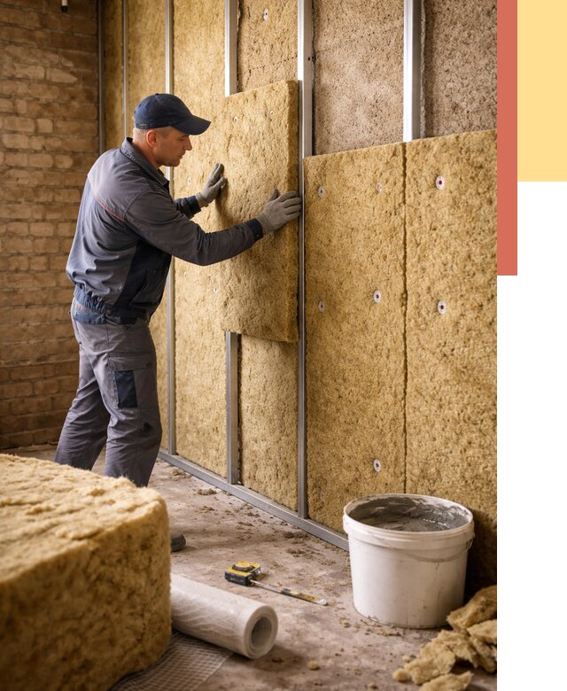 Утепление стен минватой в Подольске от 1406 руб./м2 — недорого и быстро | ОТДЕЛОЧНИК-Пдл