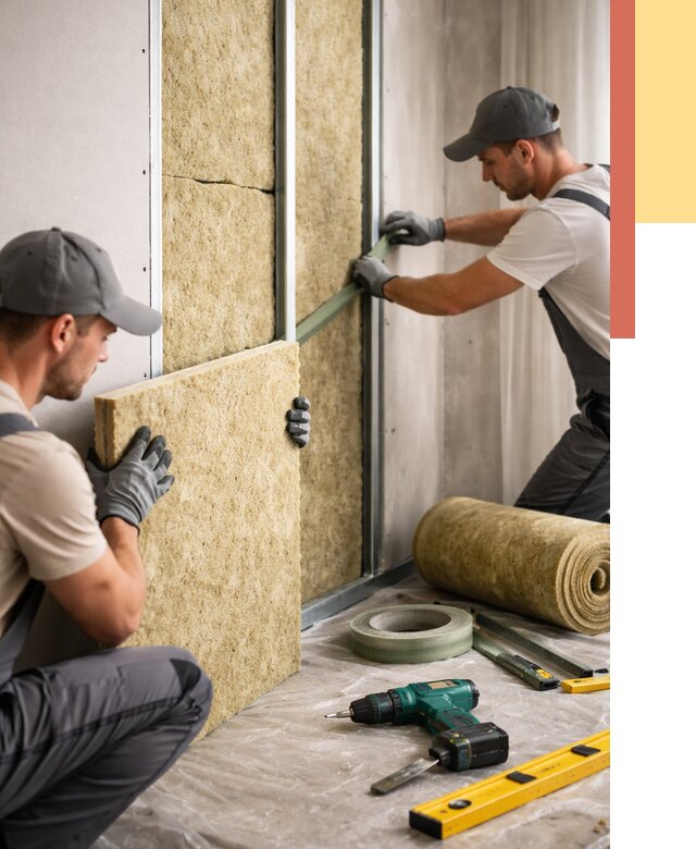 Шумоизоляция стен в Подольске под ключ от 1927 руб. | ОТДЕЛОЧНИК-Пдл