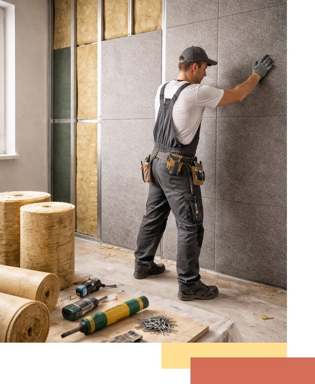 Профессиональная шумоизоляция стен в Подольске для квартиры и офиса