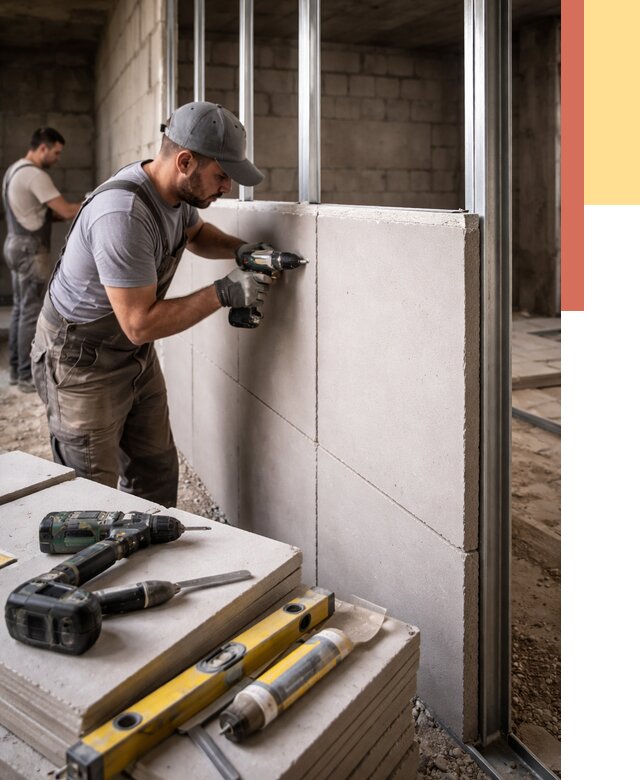 Кладка влагостойких перегородок ПГП в Подольске от 1250 руб. под ключ | ОТДЕЛОЧНИК-Пдл