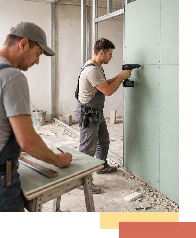 Перегородки из влагостойкого гипсокартона под ключ в Подольске