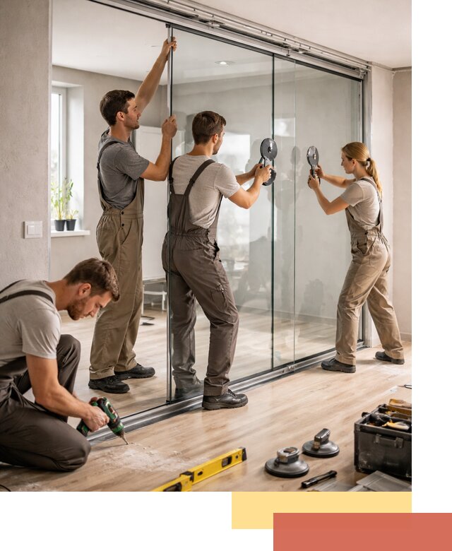 Изготовление стеклянных перегородок на заказ в Подольске