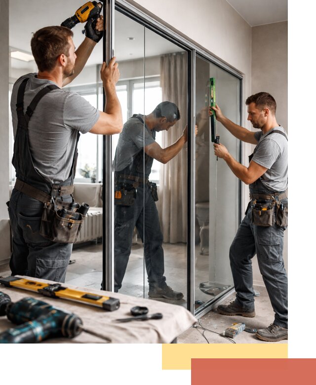 Каркасные стеклянные перегородки под ключ в Подольске