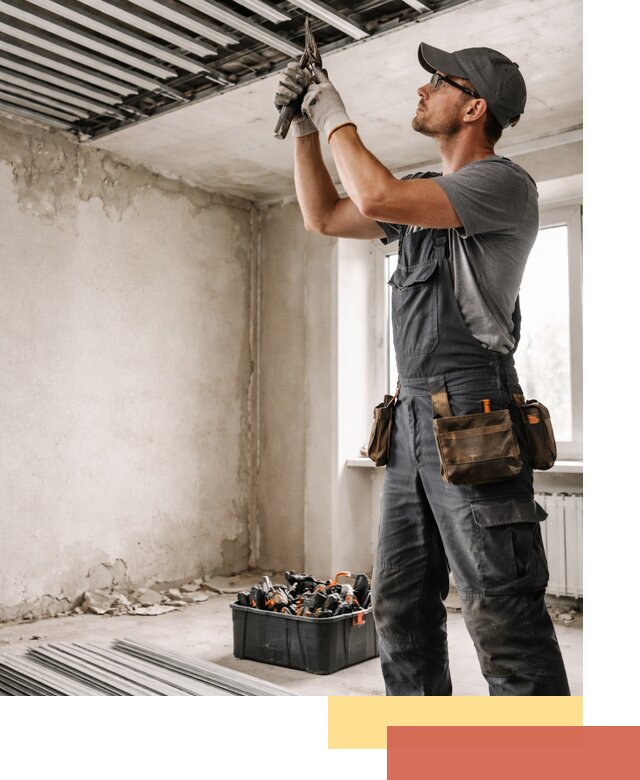 Демонтаж реечного потолка в Подольске быстро и аккуратно