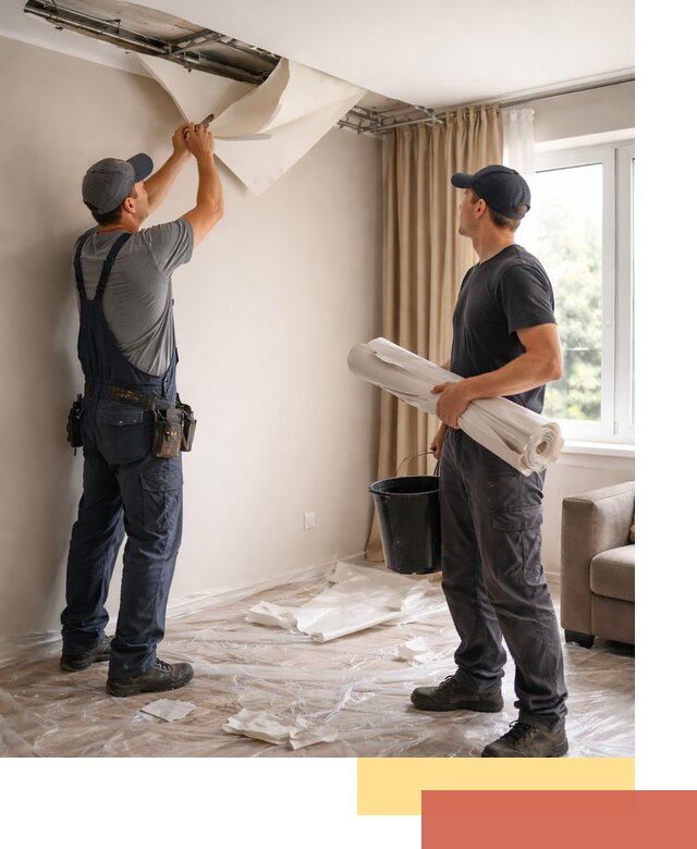 Демонтаж натяжного потолка в Подольске быстро и аккуратно