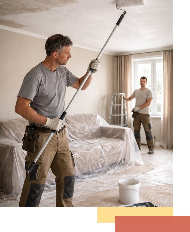 Грунтовка потолка в Подольске — подготовка под покраску и отделку