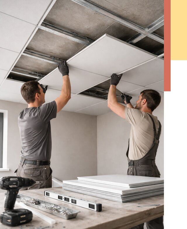 Монтаж кассетного потолка в Подольске от 4688 руб/м2 — установка и сборка | ОТДЕЛОЧНИК-Пдл