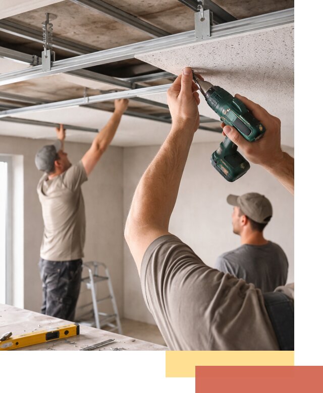 Монтаж акустического потолка в Подольске под ключ