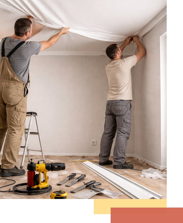 Монтаж ПВХ натяжного потолка в Подольске качественно и быстро