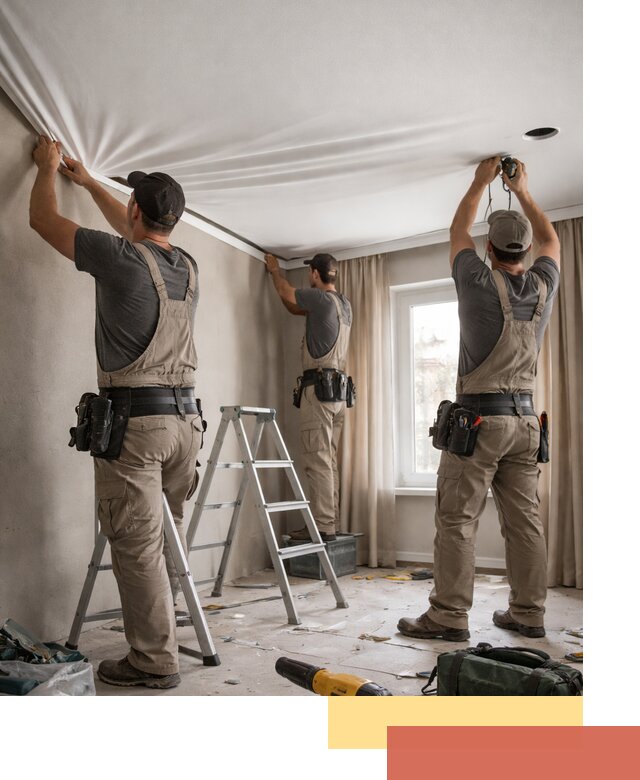 Монтаж матового натяжного потолка в Подольске качественно и быстро