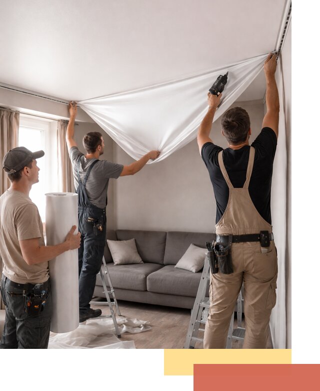 Монтаж сатинового натяжного потолка в Подольске качественно и быстро