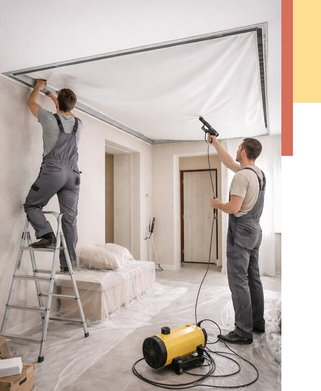 Монтаж натяжного потолка в прихожей в Подольске от 2761 руб. под ключ | ОТДЕЛОЧНИК-Пдл